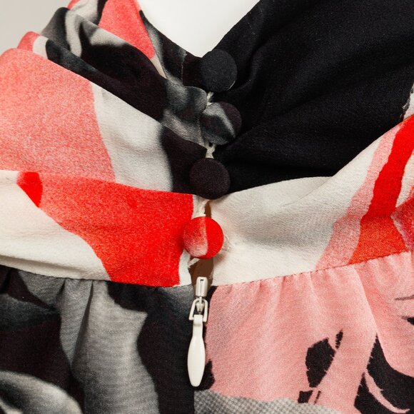 Alexander McQueen PF/19 Torn Rose Ivory Floral Silk Tank - Picture 8 of 13